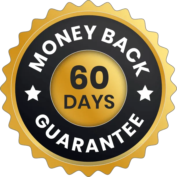 60-day money-back guarantee seal for EyeFortin supplement.